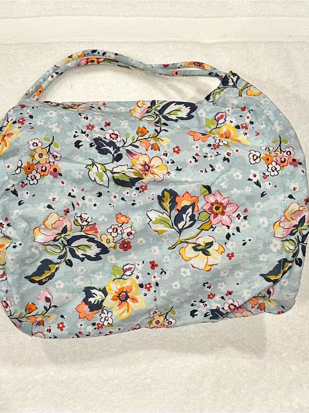 Vera Bradley Cinch Sky Blue Floral Travel Tote